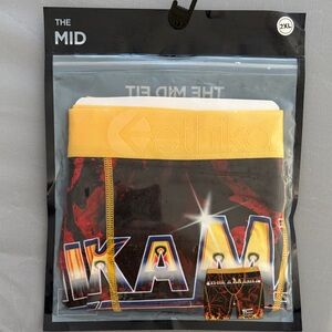 Ethika Yellow and Black Graphic Boxer Briefs Mid Mens Size XXL